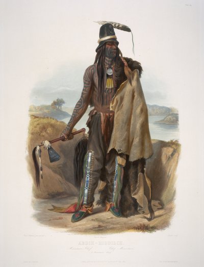 Abdih-Hiddisch. A Minatarre Chief by Karl Bodmer